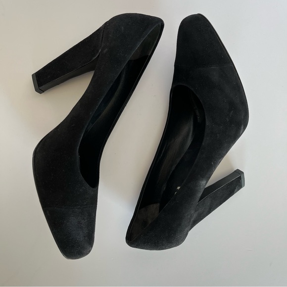 Prada Black Suede Close Toed High Heels - Picture 6 of 12